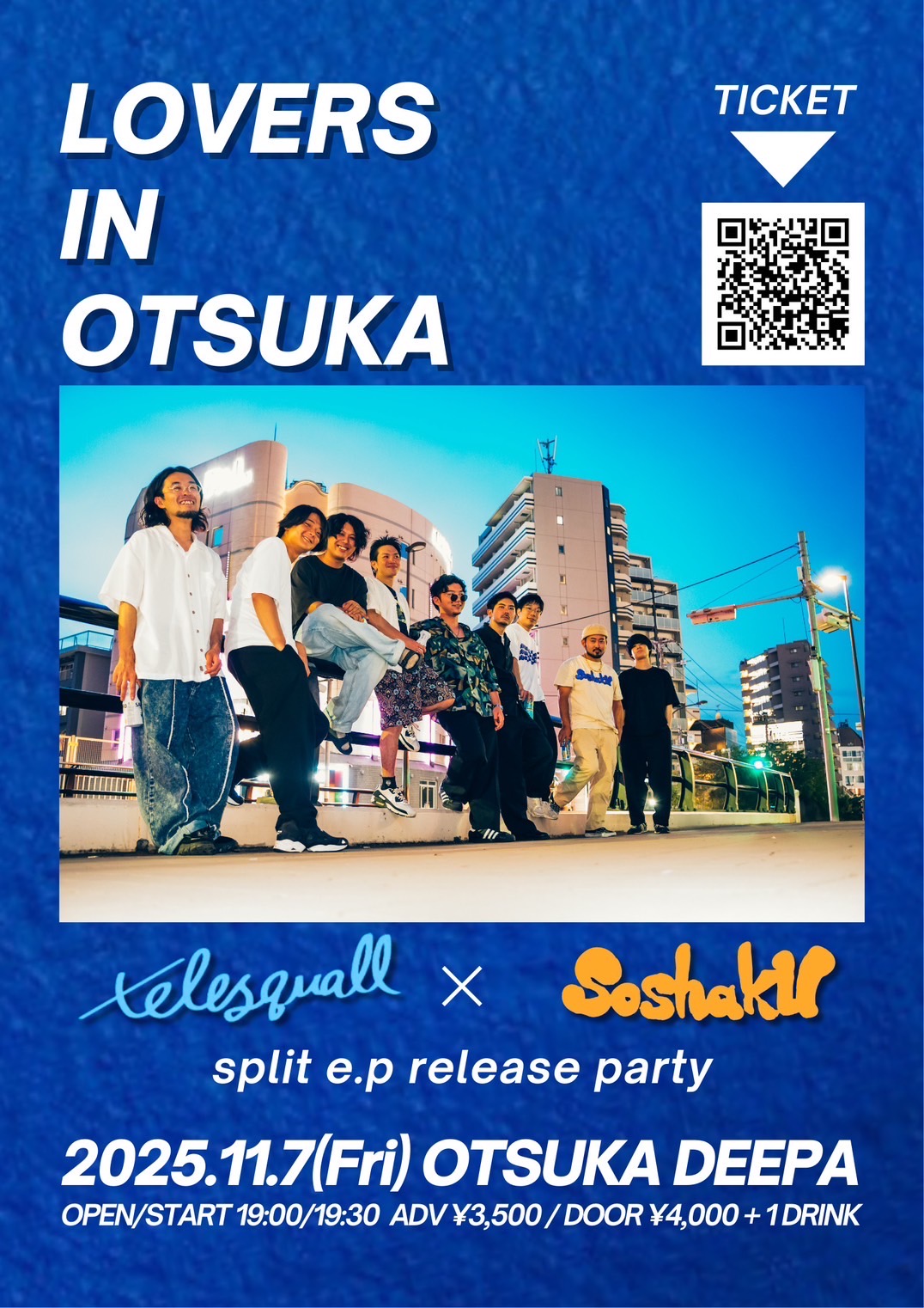 telesquall×soshaku split e.p  release party ”LOVERS IN OTSUKA”